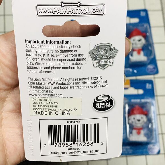 Lot of 6 Nickelodeon Paw Patrol Mini Figures Zuma Orange Hat Marshall Fire Dog - Picture 7 of 12